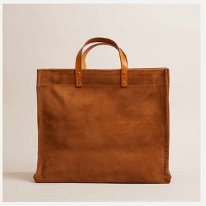 Parker Thatch XL Mimi Suede Tote w one flowered strap (not blue strap).